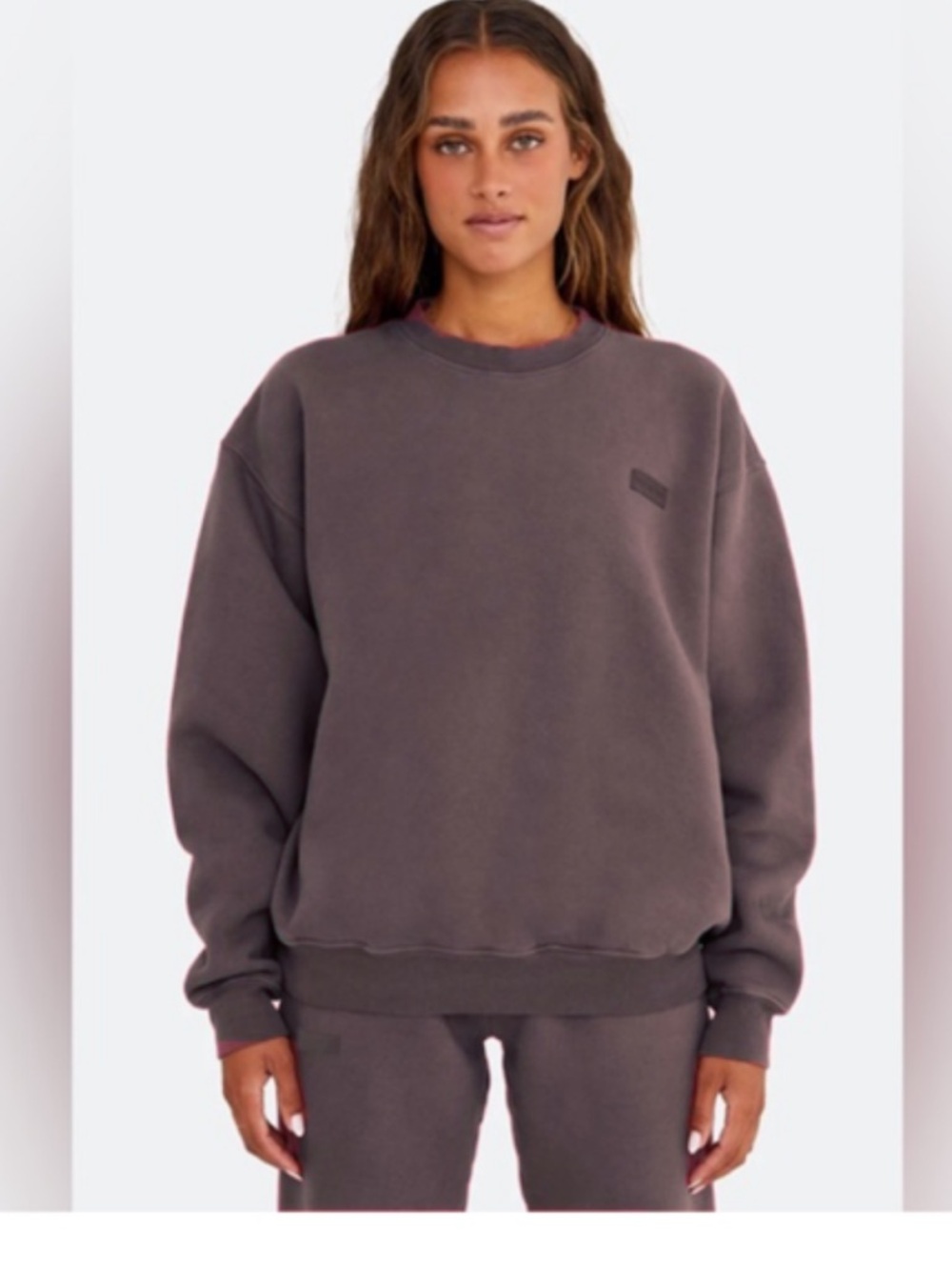 SET ACTIVE Unisex Crewneck Sweatshirt in Cool Brown S